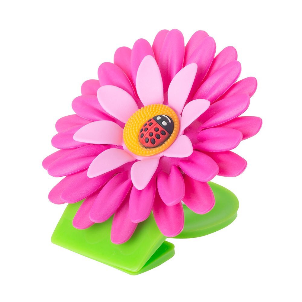 2x 3pc Vigar Flower Power 8cm Fridge Magnetic Clip - Pink