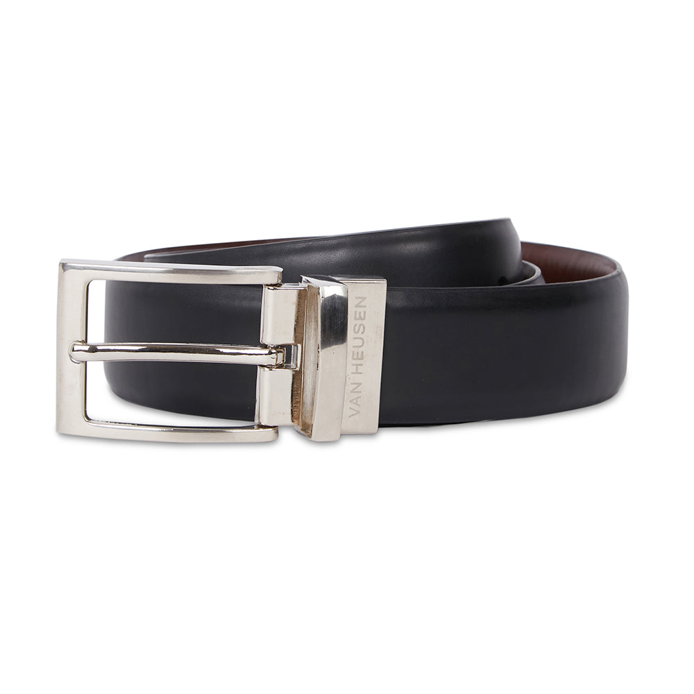 Van Heusen Men's 38" Pin Buckle Belt Flex Stretch Reversible Black/Brown