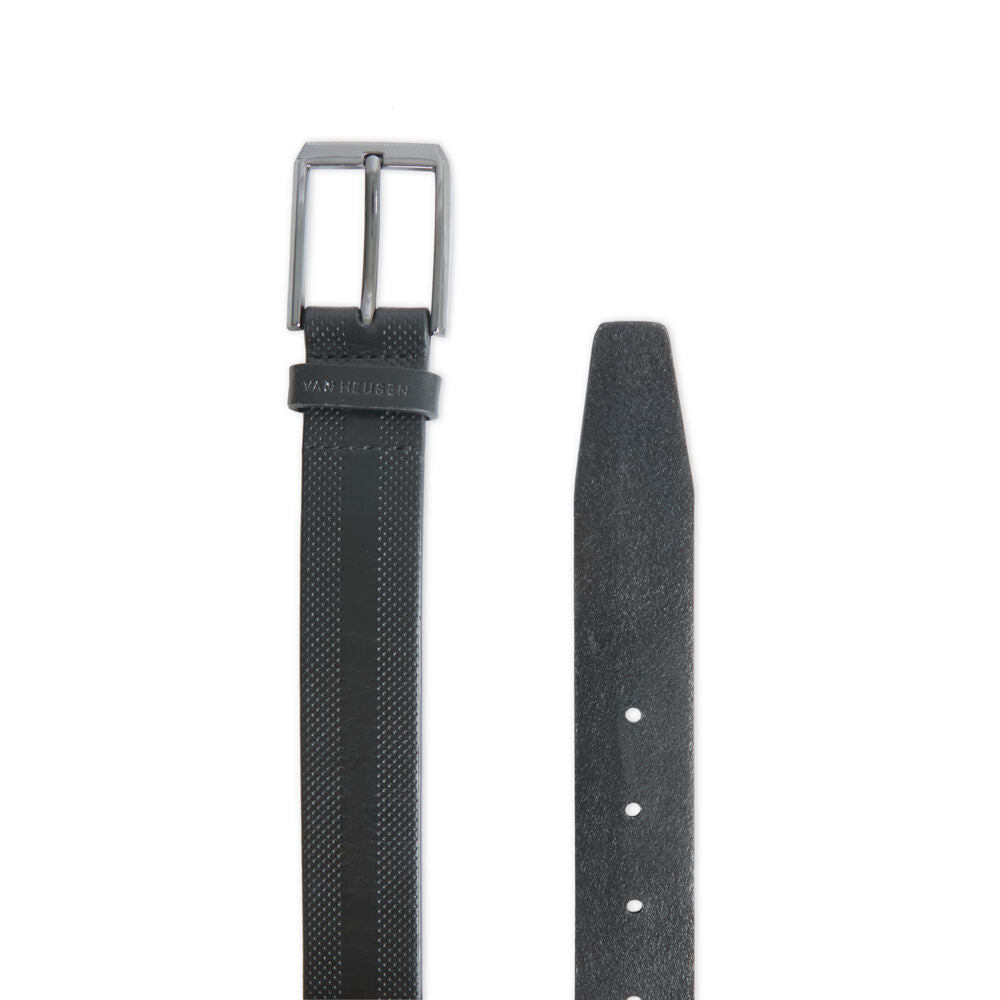 Van Heusan Genuine Leather Belt w/ Perforated Detail - Black