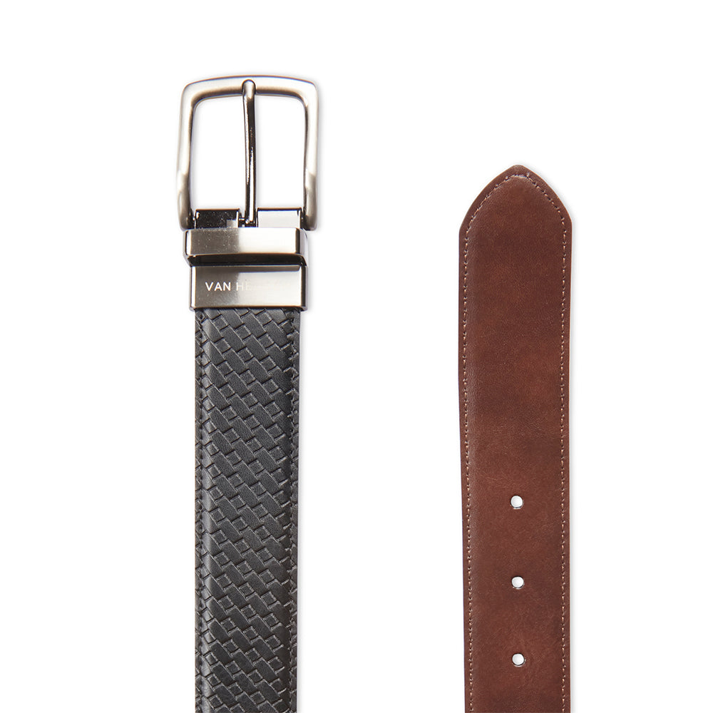 Van Heusen Men's 34" Basket Weave Belt Black/Brown
