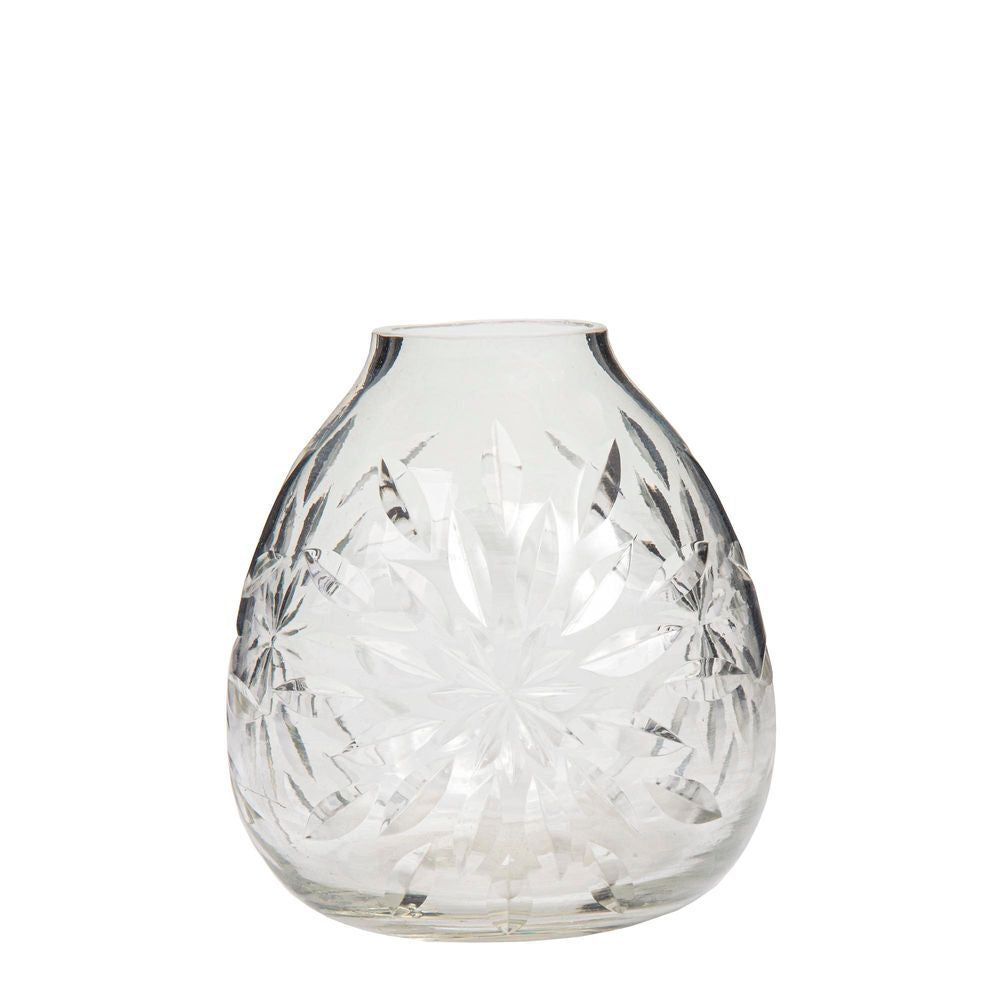 2PK Belle Celeste Bud Glass Flower Vase Decor 9cm - Clear
