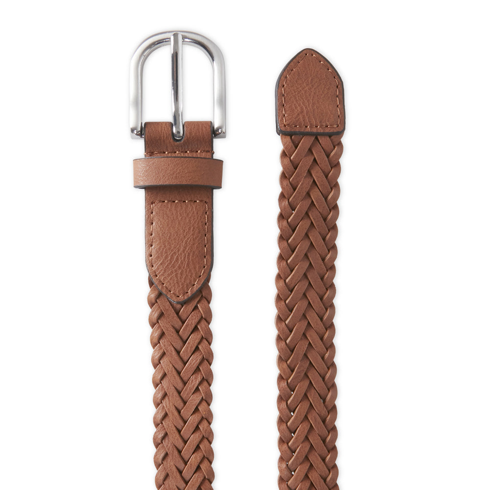 Van Heusen Boys Casual Leather Woven Belt XL - Tan