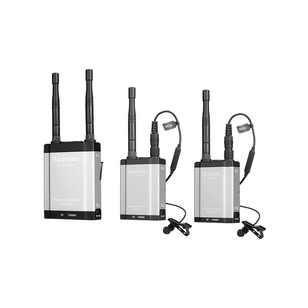 3pc Saramonic 2.4GHz Wireless Microphone/2-Way Communication System Kit