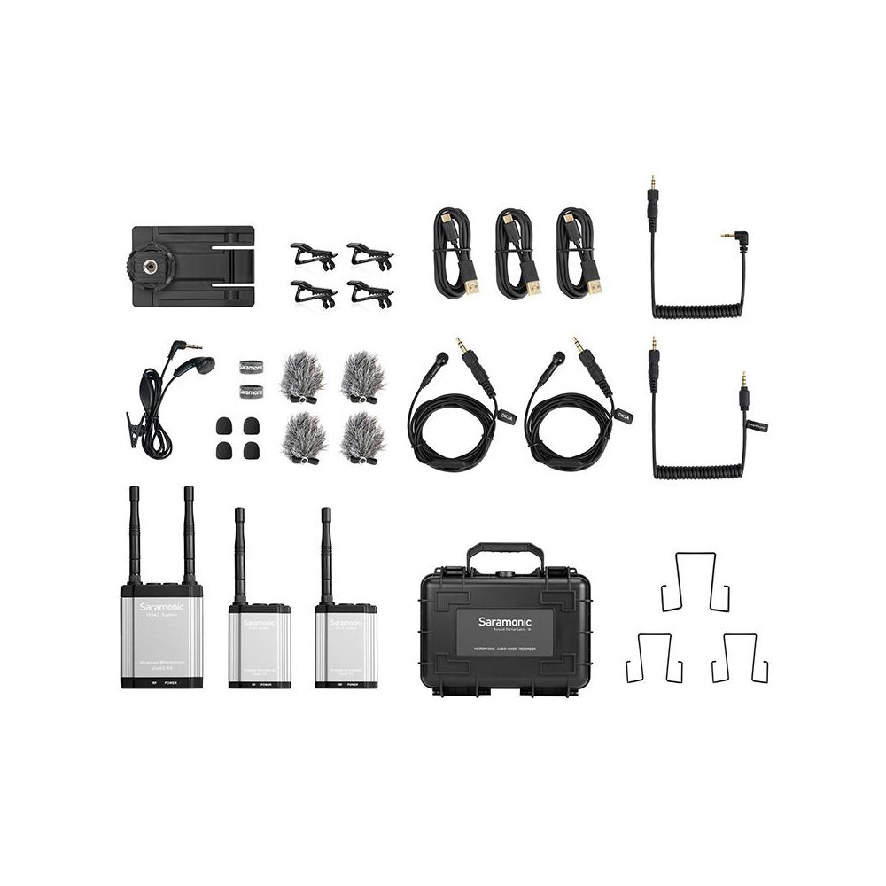 3pc Saramonic 2.4GHz Wireless Microphone/2-Way Communication System Kit