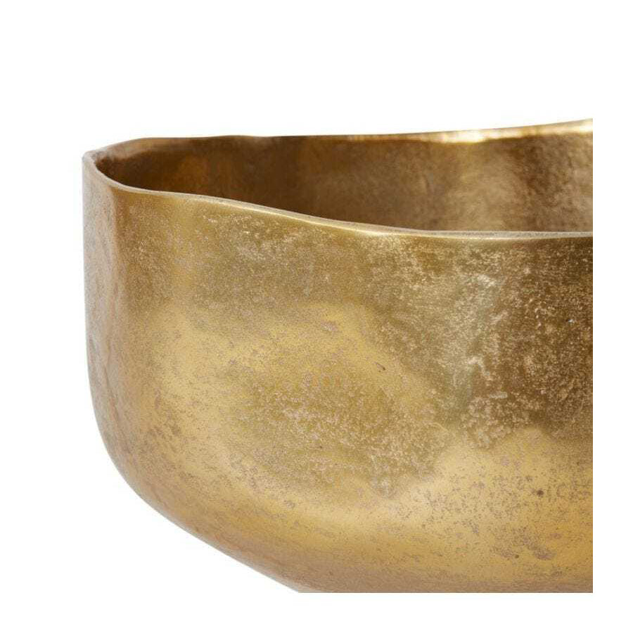 E Style Orenda 34cm Aluminium Plant Pot Round Decor - Gold