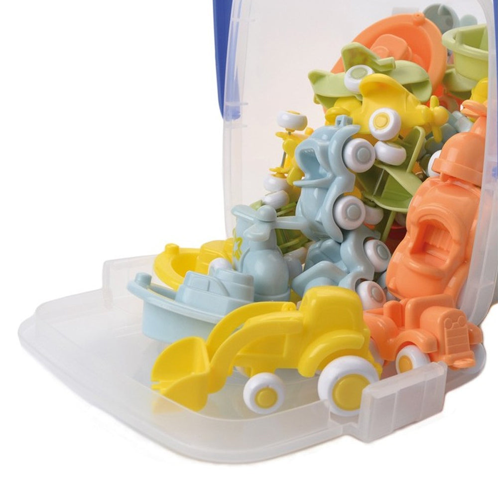 30pcs Viking Toys Eco Mini Chubbies Vehicle Toy w/ Bucket Kids 12m+