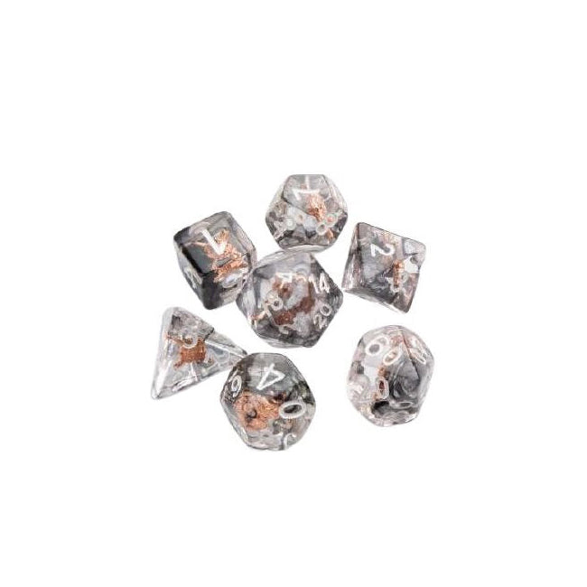 7pc Gamegenic Embraced Series Shield & Weapons Dice Set Gaming Accessory