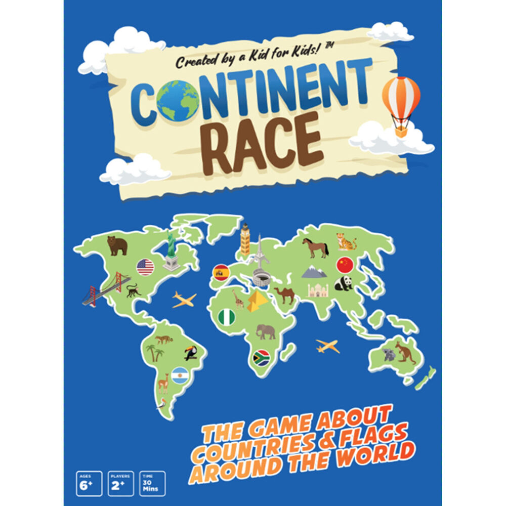 Dyce Games Continent Race Kids/Children Educational Geography Game 6y+