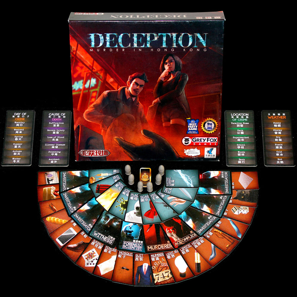 Grey Fox Games Deception Murder In Hong Kong Tabletop Party Board Game 14y+