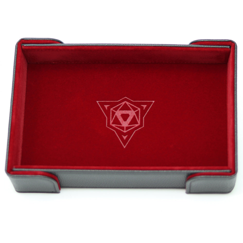 Die Hard Dice Folding Rectangle Tray Red Velvet Elegant Dice Rolling Mat