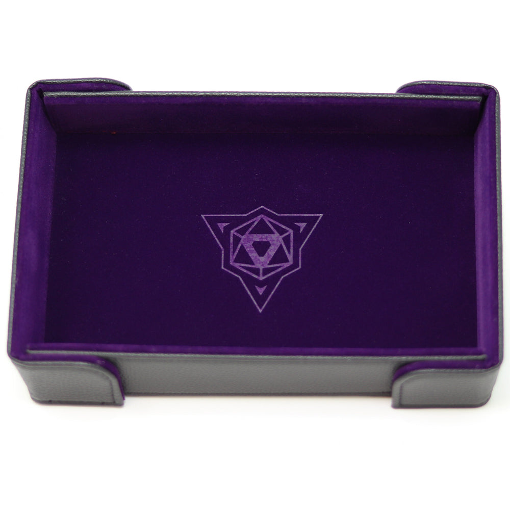 Die Hard Dice Folding Rectangle Tray Purple Velvet Rich Dice Rolling Surface