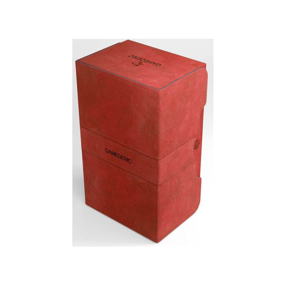 Gamegenic Stronghold 200 Sleeves Convertible Deck Box Red Gaming Accessory