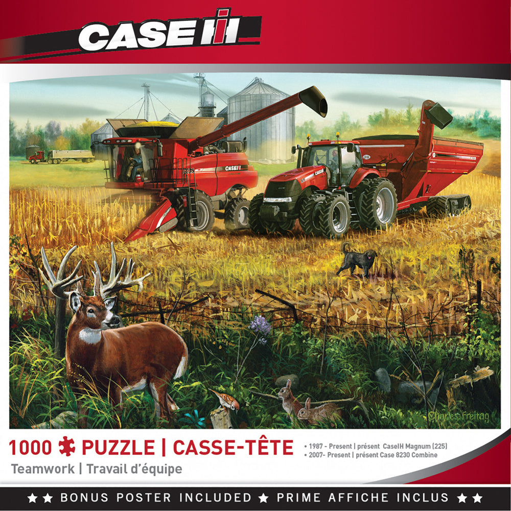 2x 1000pc Masterpieces Farmall Teamwork Puzzle 49x68cm