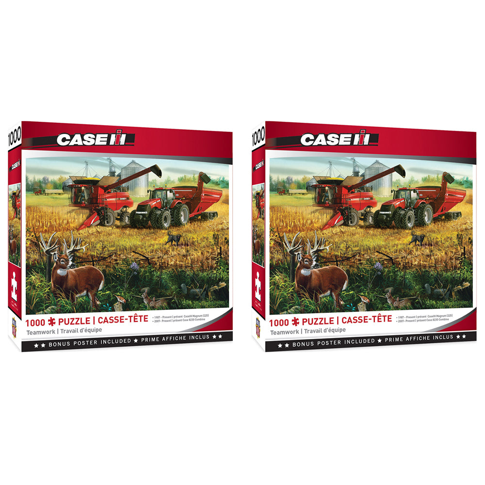 2x 1000pc Masterpieces Farmall Teamwork Puzzle 49x68cm