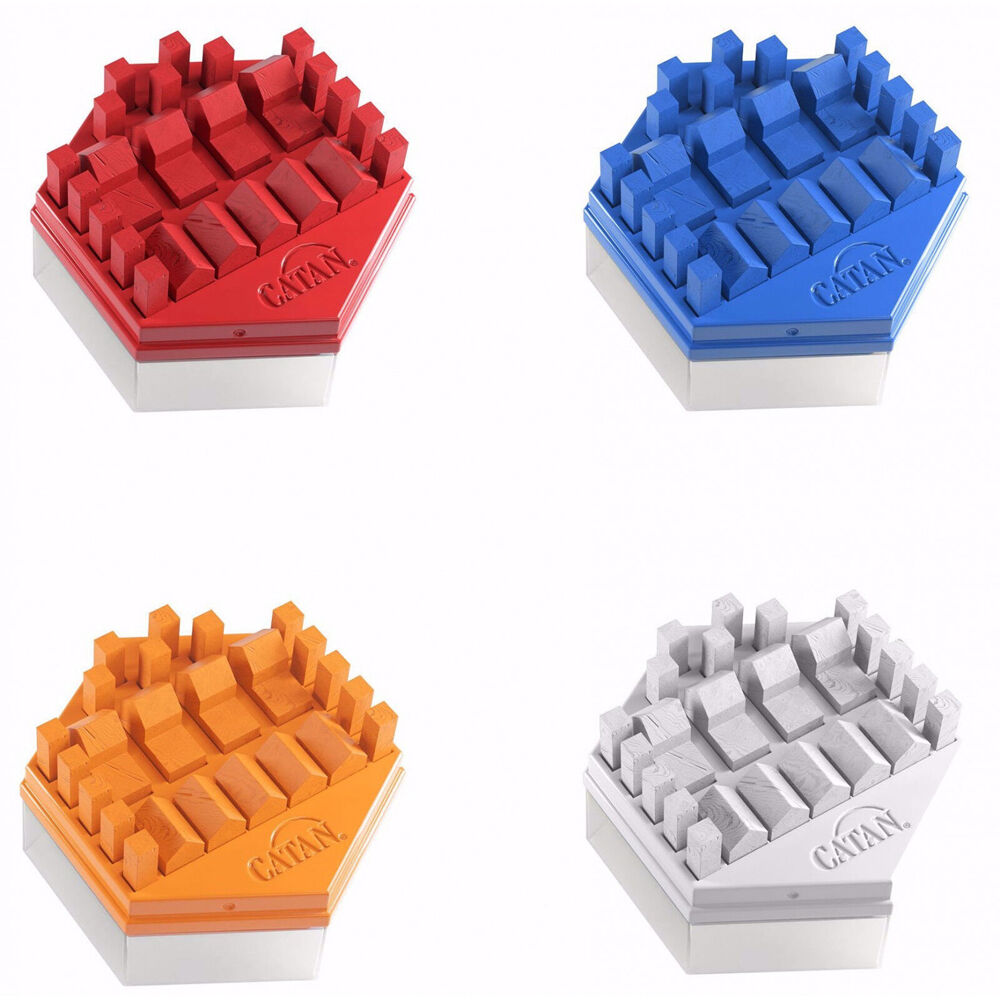 4pc Gamegenic Catan Accessories Hexadocks Base Holder Set