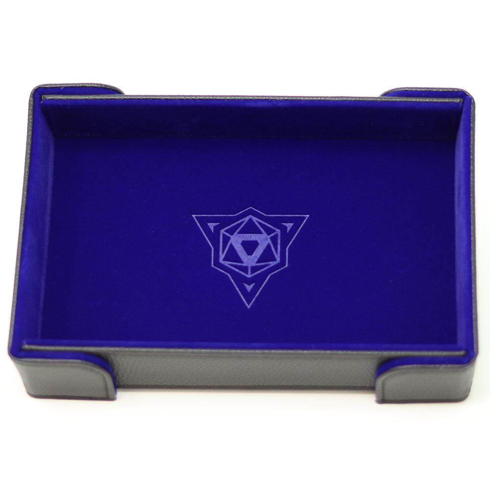 Die Hard Dice Folding Rectangle Tray Blue Velvet Stylish Dice Mat