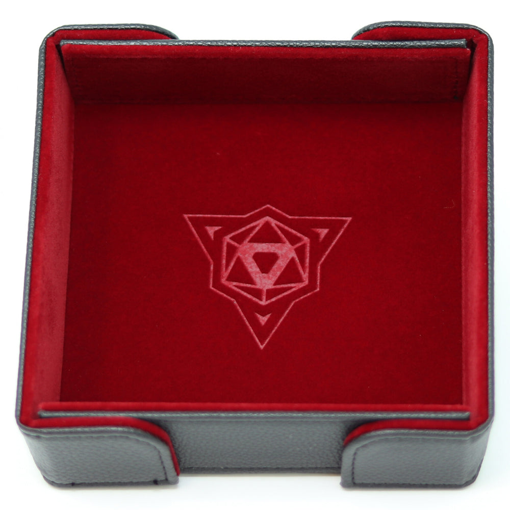 Die Hard Dice Folding Square Tray Red Velvet Premium Dice Rolling Surface with
