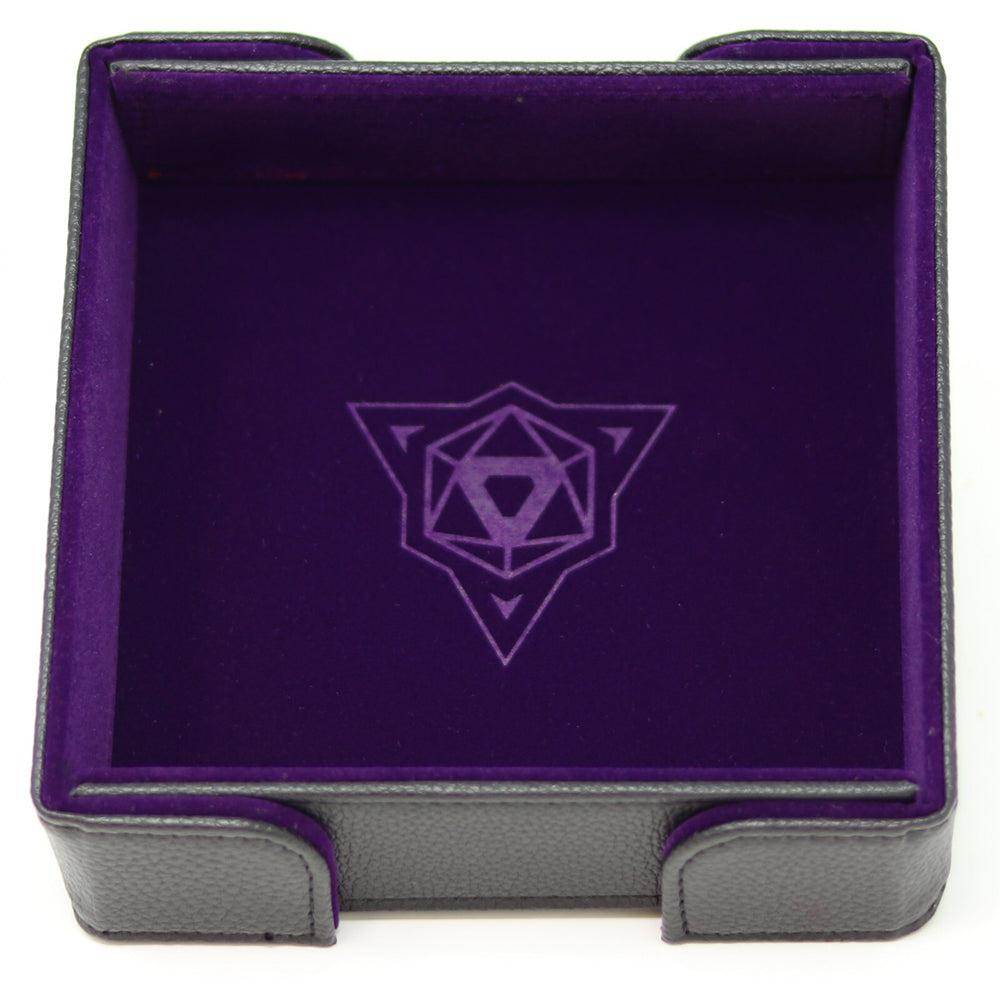 Die Hard Dice Folding Square Tray Purple Velvet Classy Dice Mat
