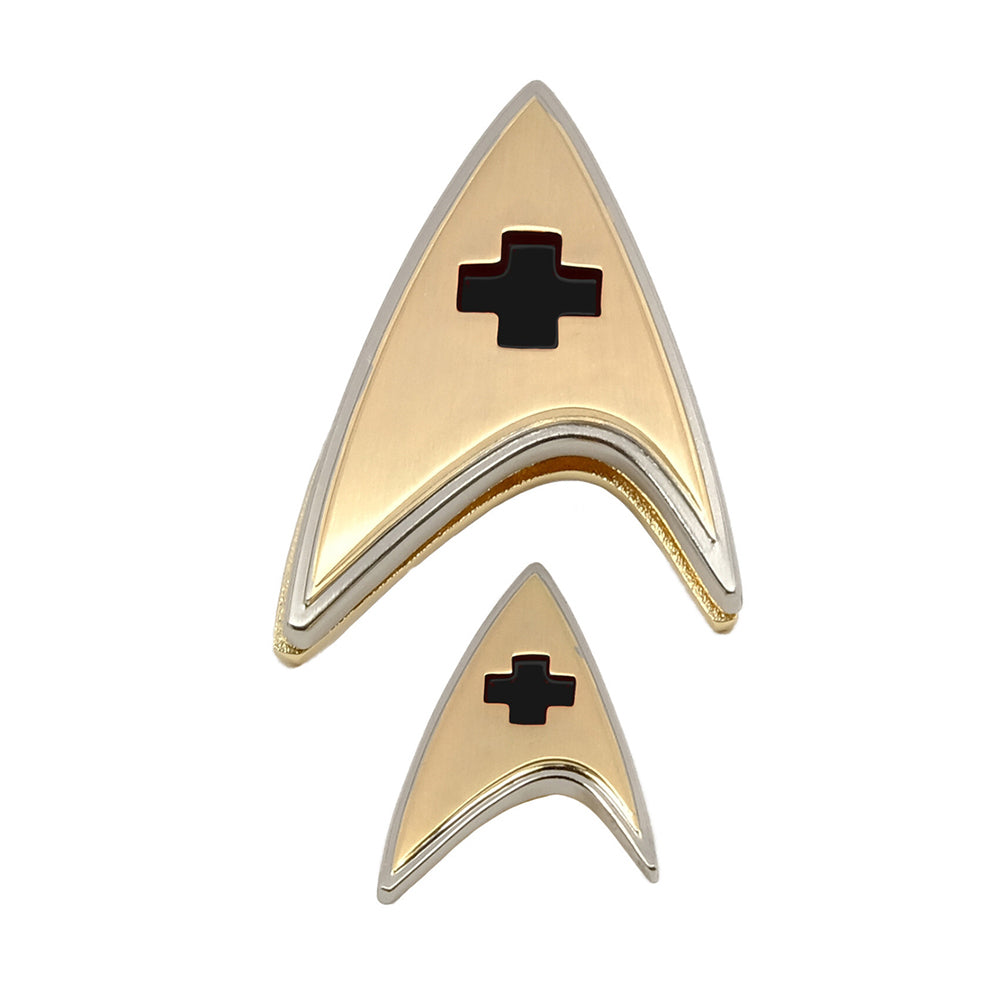 Quantum Mechanix Star Trek Discovery Enterprise Badge and Pin Set Medical