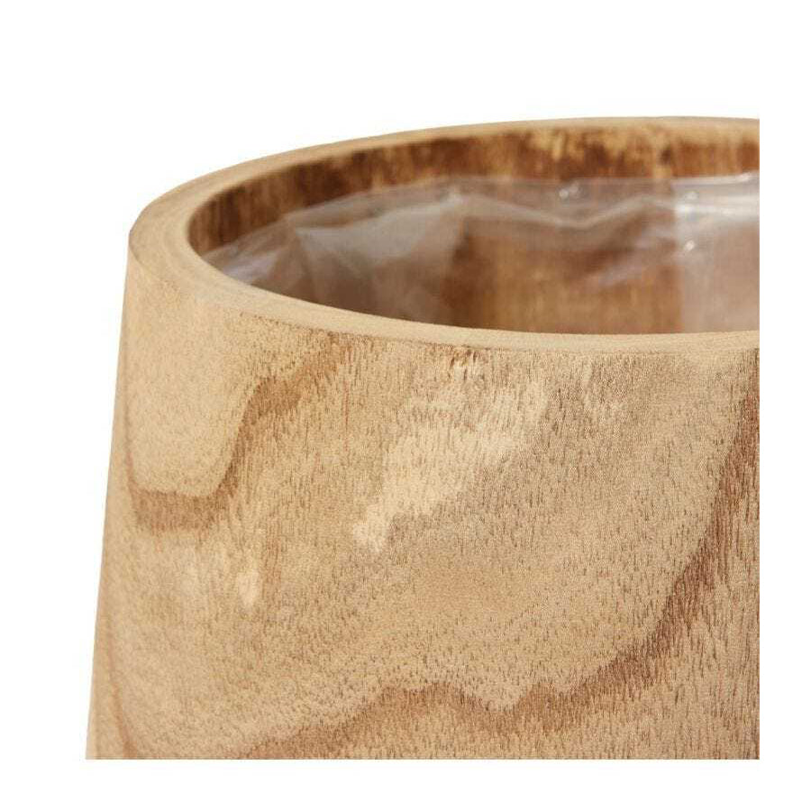 E Style Argus 28cm Wood Tub Plant Pot Decor Round - Natural