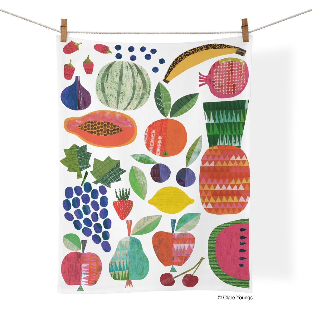 2PK WerkShoppe Cotton Kitchen Tea Towel 53.5x71cm - Fruit Stand