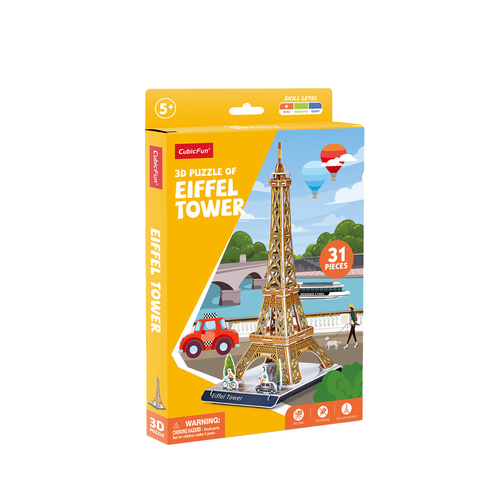 2x 31pc CubicFun Eiffel Tower 3D Puzzle Kids/Children Building Toy 5y+