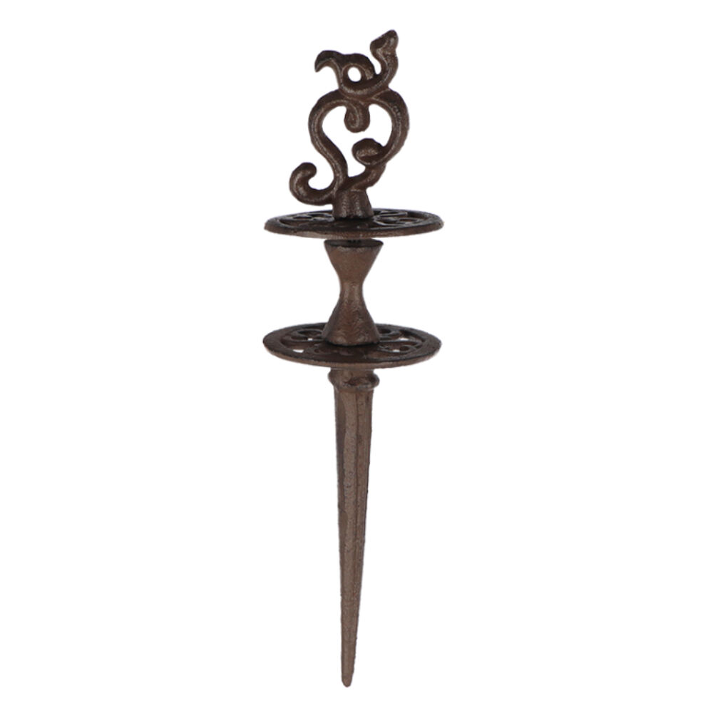 Esschert Design Antique Rust Hose Guide Swirl Garden Outdoor Decor Brown