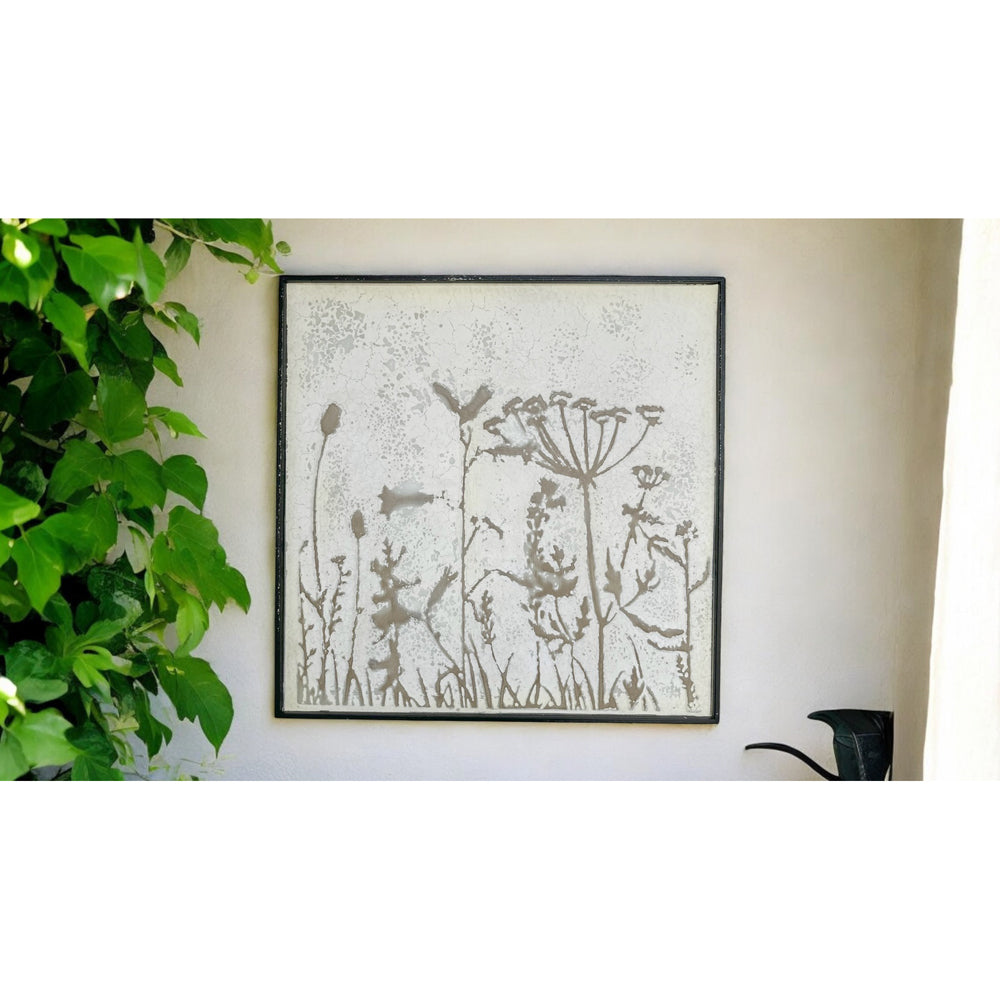 Darlin Wildflowers Metal Square Wall Art Hanging Home Decor 61x61cm