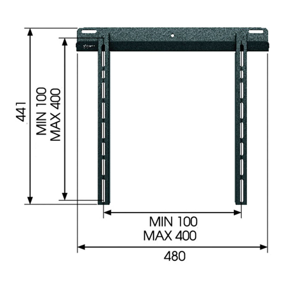 Vogel's Wall 1205 Black TV Wall Mount 32-55" VESA 400x400