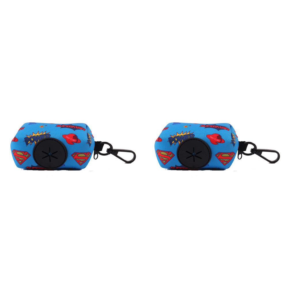 2PK The Stubby Club Superman Themed Dog Poop Cleanup Portable Bags