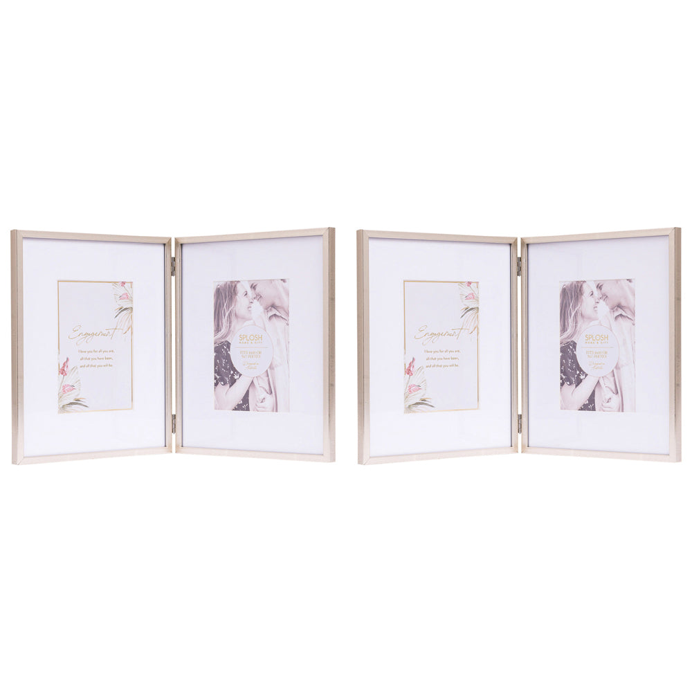 2PK Splosh Wedding 5x7'' Double Picture/Photo Frame Home Decor