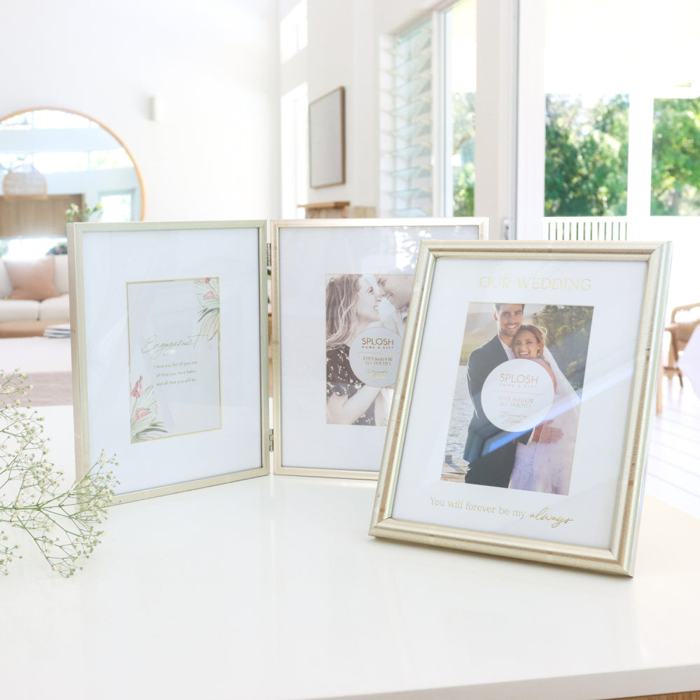 2PK Splosh Wedding 5x7'' Double Picture/Photo Frame Home Decor