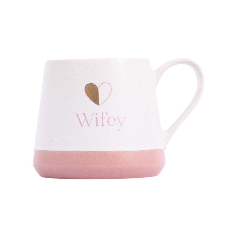 2x 2pc Splosh Wedding Wifey & Hubby Ceramic Mug Set 440ml