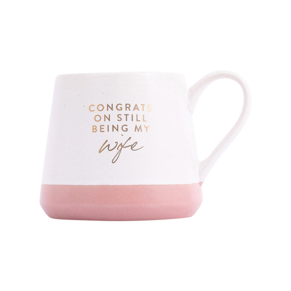 2x 2pc Splosh Wedding Congrats Ceramic Mug Set 440ml