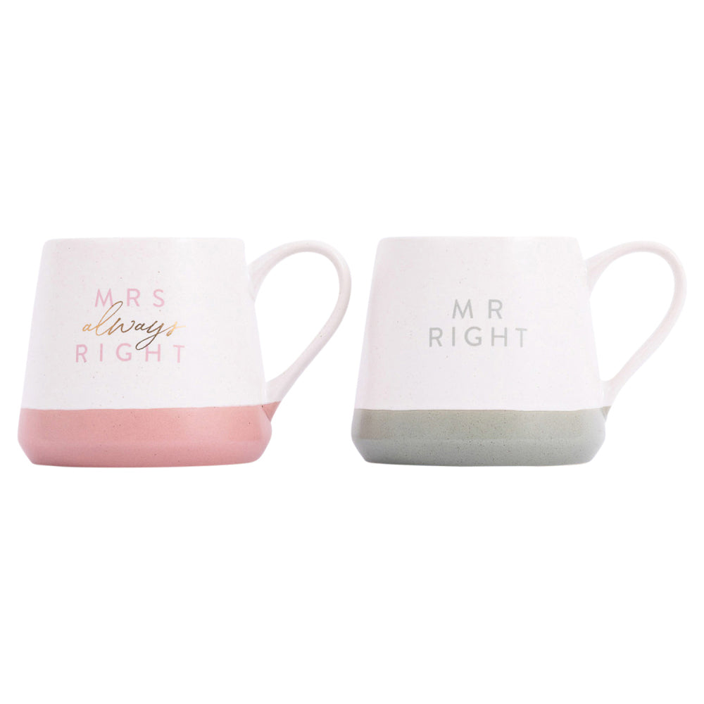 2x 2pc Splosh Wedding Right Ceramic Mug/Cup Set 440ml