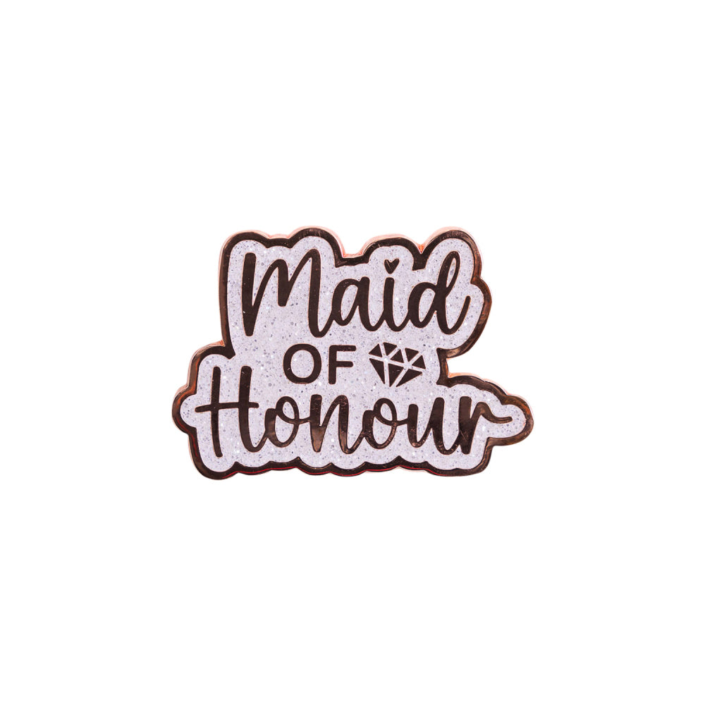 5PK Splosh Enamel Wedding Maid Of Honour Keepsake Pin 4.5cm - Rose Gold
