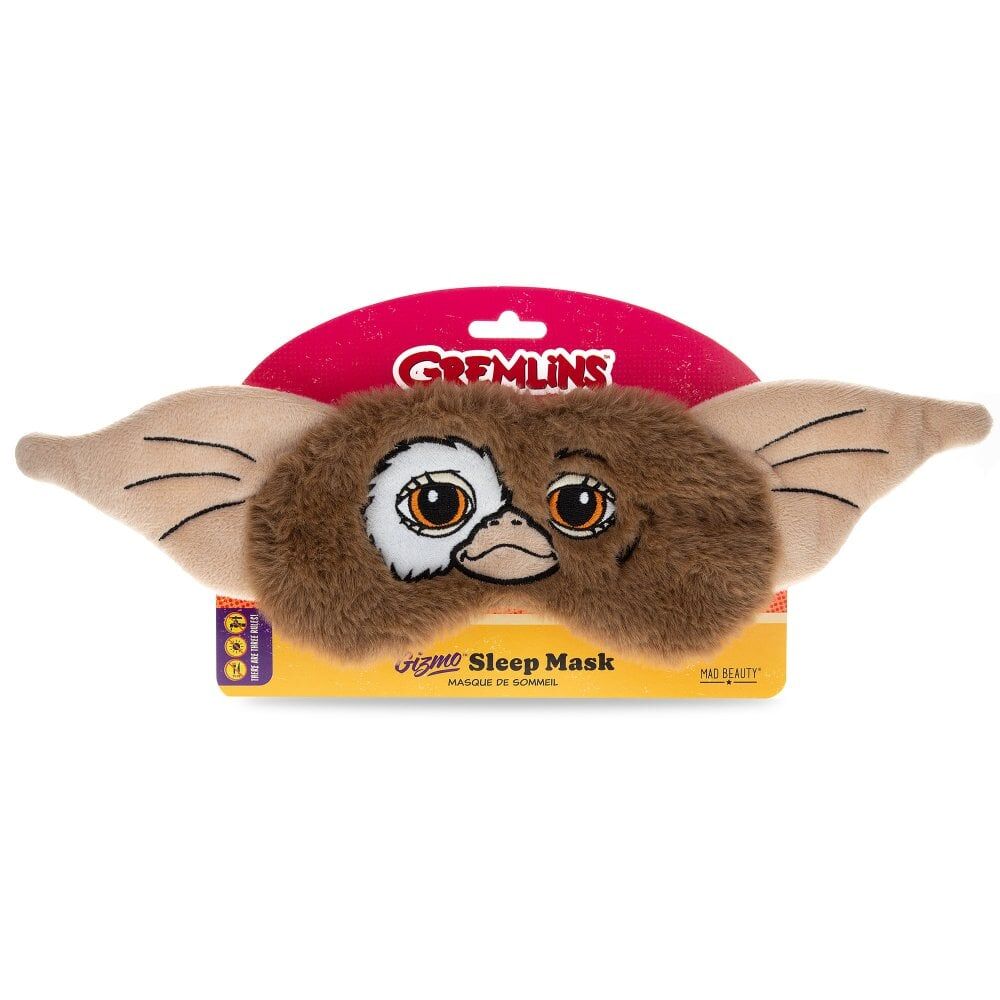 2PK Warner Bros Gremlins Mogwai Gizmo Soft Plush Sleep Face Mask Brown