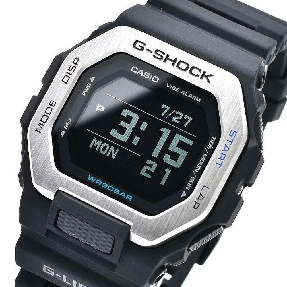 Casio G-Shock G-Lide Surf/Tide/Moon Digital Wristwatch - Black