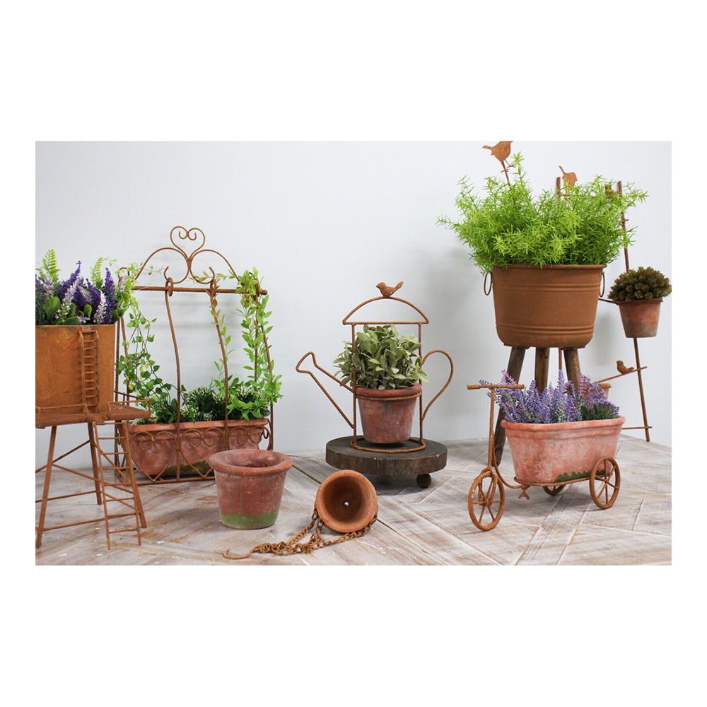 LVD Metal/Terracotta 53cm Rectangle Wall Planter Partere