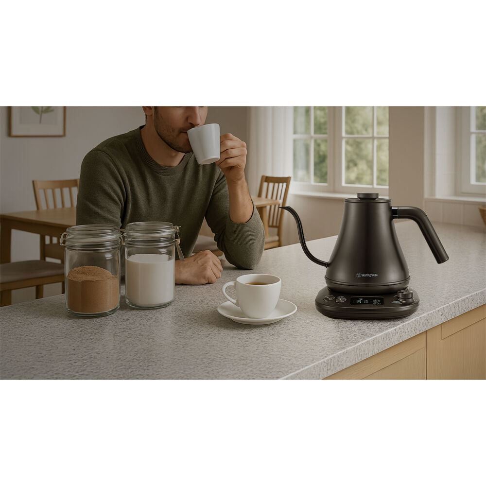 Westinghouse Gooseneck Kettle 1200W 800ml Black Stainless Steel
