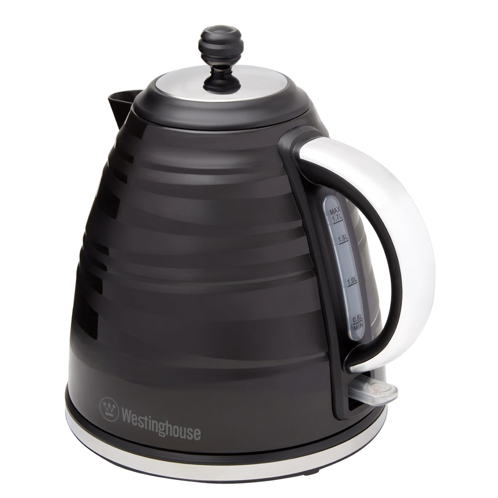 Westinghouse Plastic 1.7L kettle & 2 Slice Toaster Pack - Black