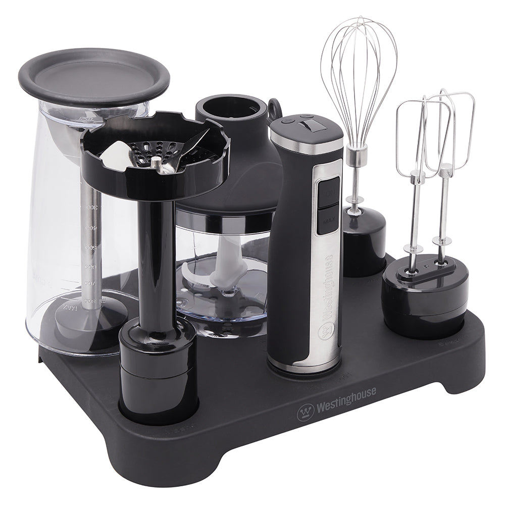 Westinghouse Multi Function 350W Stick Mixer Set w/ Lock In Stand