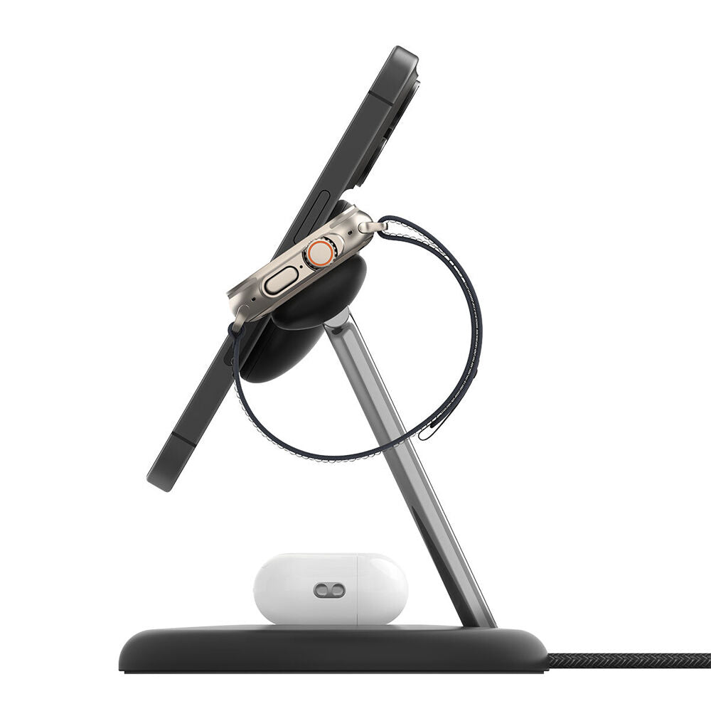 Belkin BoostCharge Pro 3-in-1 Magnetic Wireless Charging Stand w/ Qi2 Black