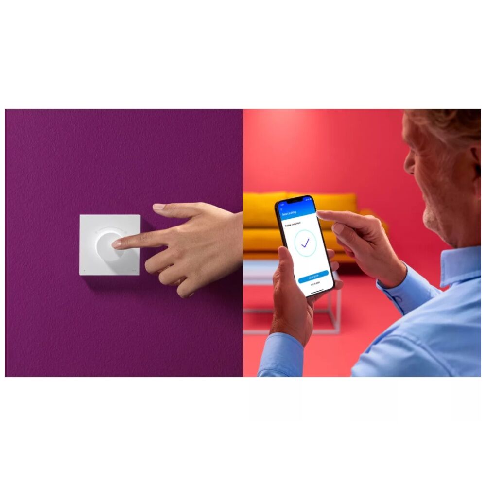 2PK WiZ Connected Wireless USB Rechargeable Portable Smart Tap Dial Switch White