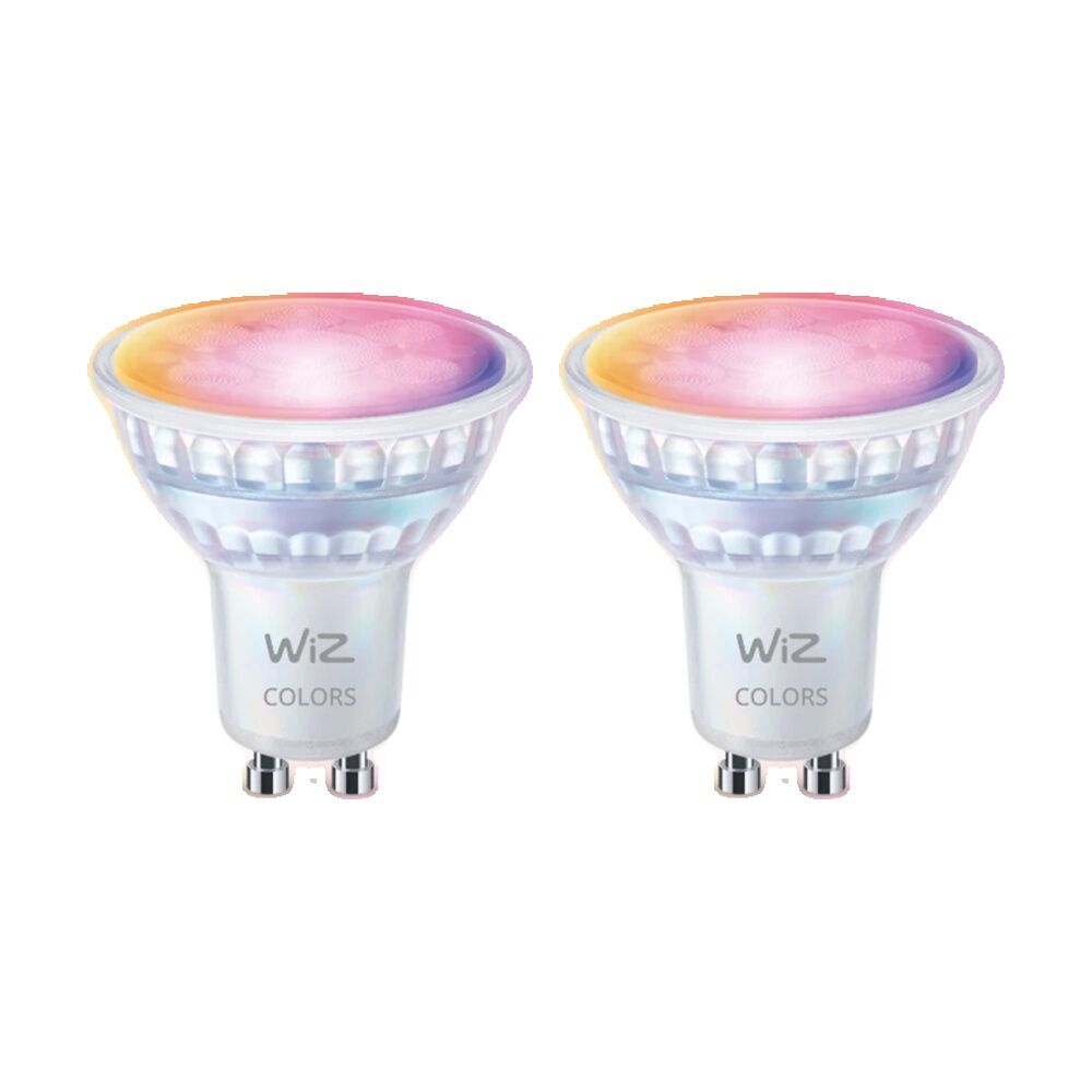 2PK WiZ Connected Color & Tunable White Glass Smart Spotlight Lightbulb GU10