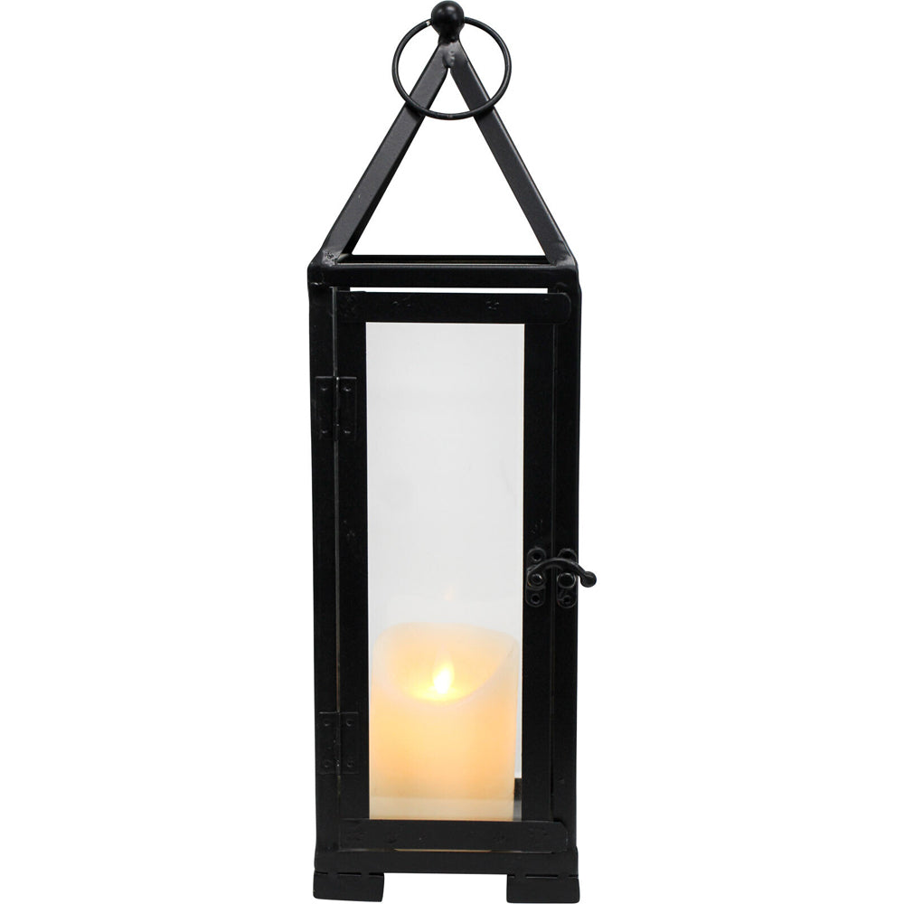 LVD Lantern Poolside Metal 43.5cm Candle Holder Display - Black