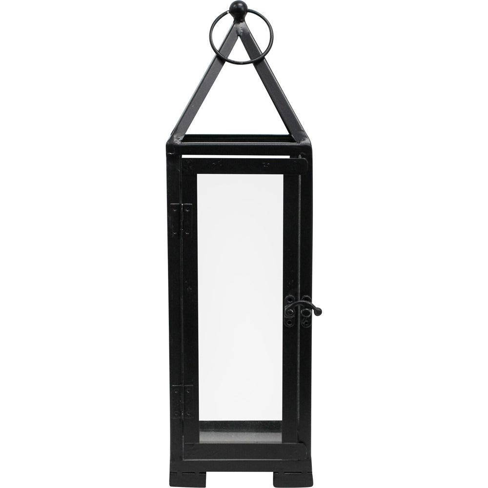 LVD Lantern Poolside Metal 43.5cm Candle Holder Display - Black