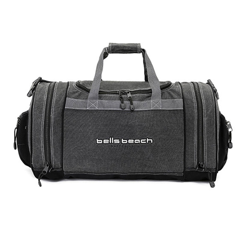 Bells Beach Canvas Weekender Duffle Bag Square Tote Bag 65cm - Black