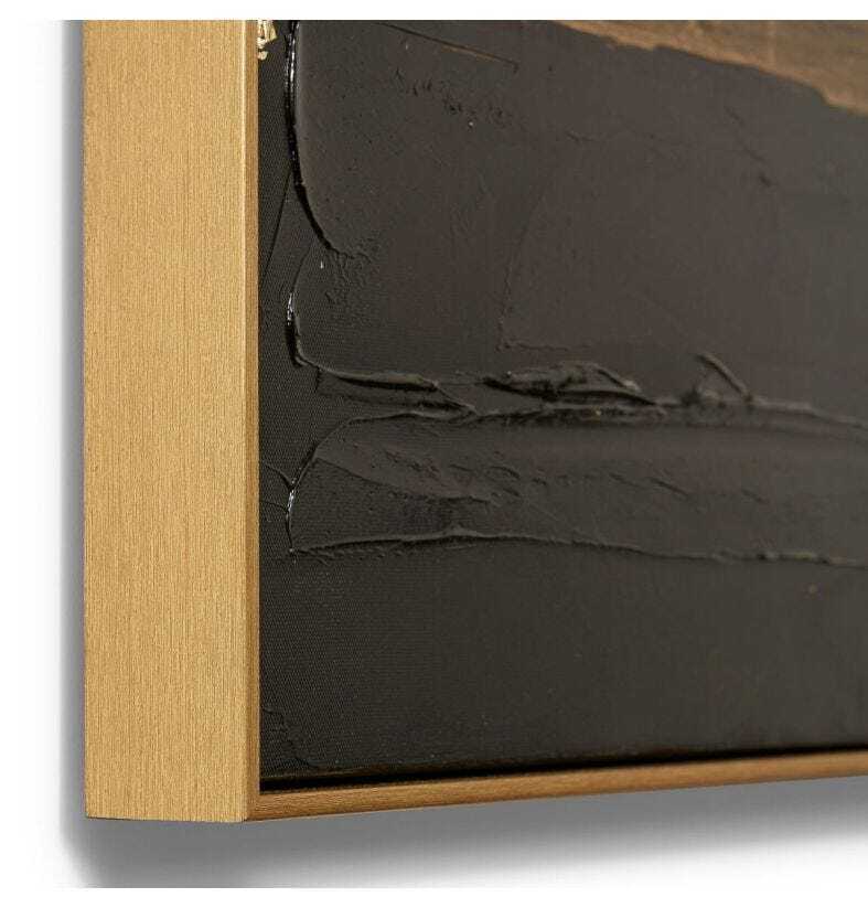 E Style 90cm Hand Painted Archi Abstract Wall Art - Black