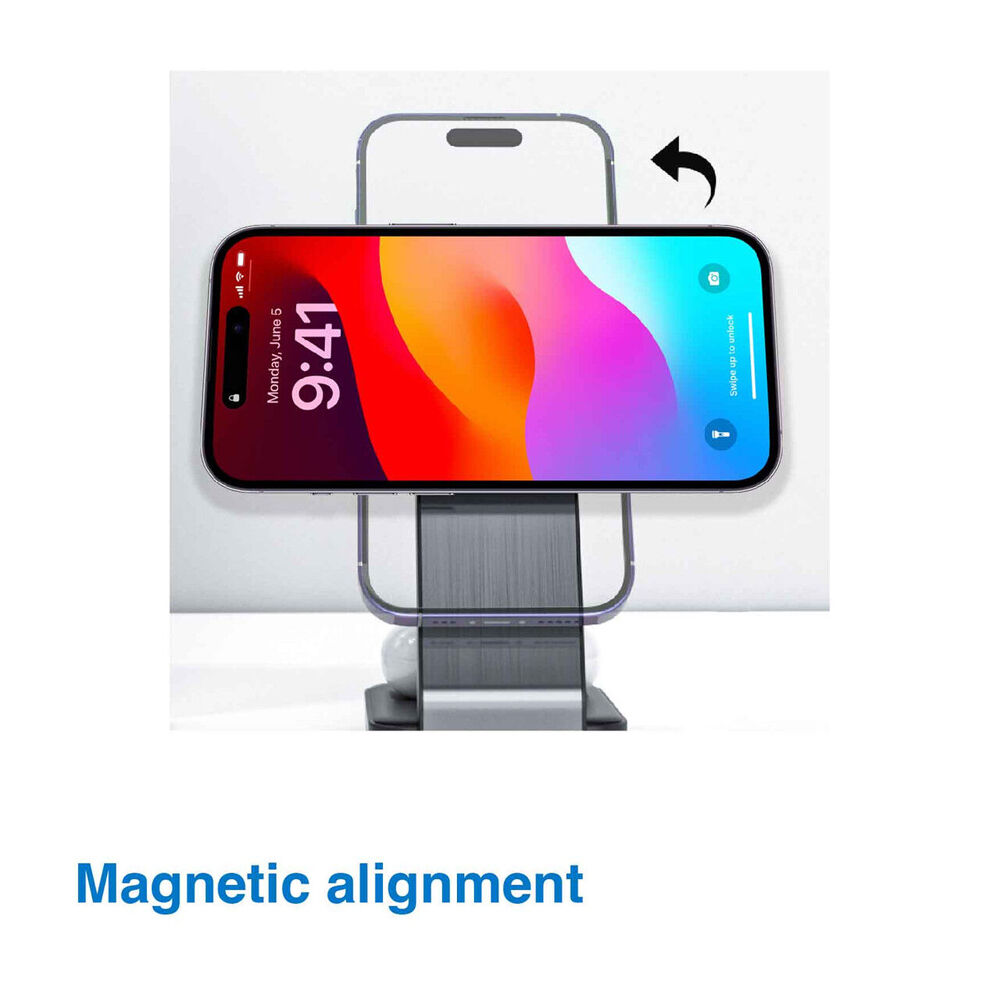 ChargeCore Laser 3-in-1 15W Wireless MagSafe Fast Charging Stand Foldable
